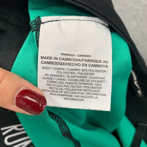 Nike Relay Printed Cropped Legging Women M Green Stretch Dri Fit Drawstring Pant - Picture 10 of 13